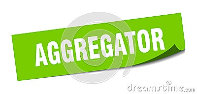aggregator sticker. aggregator square sign. aggregator Vector Illustration