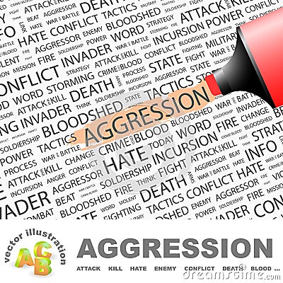 AGGRESSION. Vector Illustration