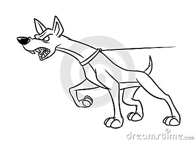 Aggression dog animal anger cartoon Cartoon Illustration