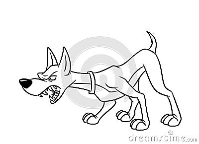 Aggression dog animal anger cartoon Cartoon Illustration