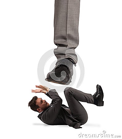 Aggressive boss .Mobbing concept Stock Photo