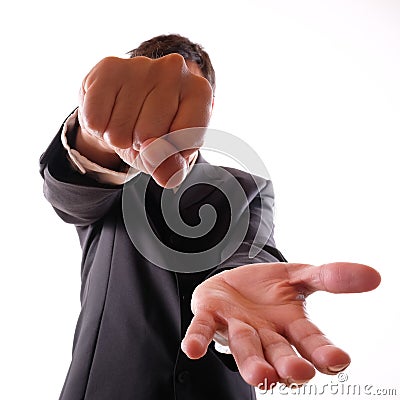 Aggressive businessman Stock Photo