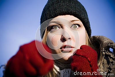 Aggressive Woman Stock Photo