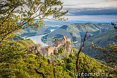 Aggstein castle ruin in Wachau Valley, Austria Stock Photo