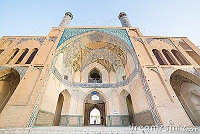 Agha Bozorg Mosque in Kashan, Iran Editorial Stock Photo