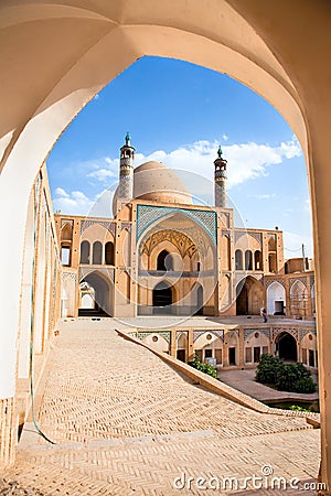 Agha Bozorg school and mosque in Kashan Stock Photo