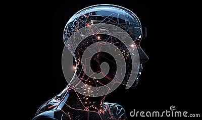 AGI-powered cyborgs could revolutionize human potential Creating using generative AI tools Stock Photo