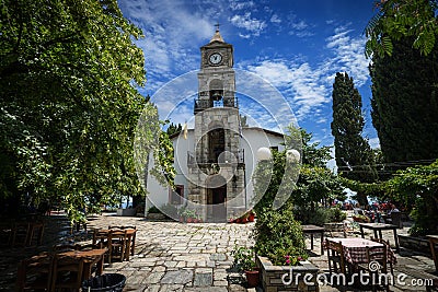 Agia Kiriaki church in Zagora, Greece Stock Photo