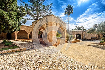 Agia Napa monastery courtyard arches in Cyprus 7 Stock Photo