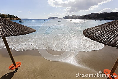 Agia Pelagia beach on Crete Stock Photo