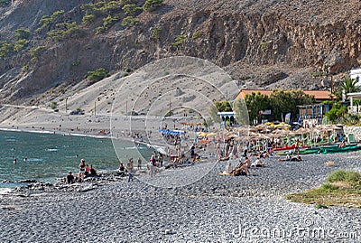 Agia Roumeli Beach Editorial Stock Photo