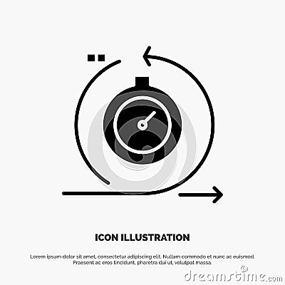 Agile, Cycle, Development, Fast, Iteration solid Glyph Icon vector Vector Illustration