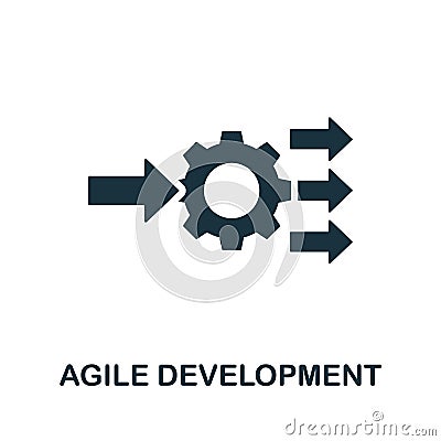 Agile Development icon. Simple element from digital disruption collection. Filled Agile Development icon for templates, Stock Photo
