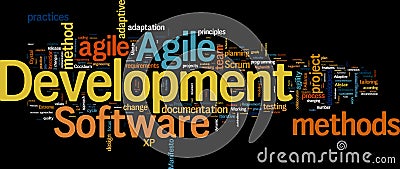 Agile Development Management Stock Photo