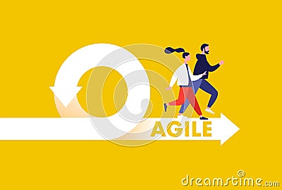 Agile development methodology icon vector illustration. Agile Life Cycle Icon Vector. Vector Illustration