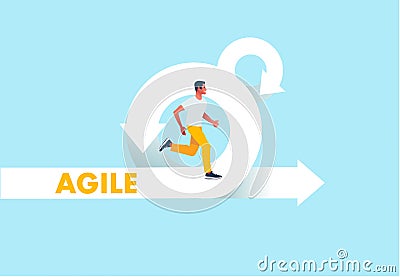 Agile development methodology icon vector illustration. Agile Life Cycle Icon Vector. Vector Illustration