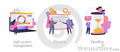 Agile estimating and planning vector concept metaphors Vector Illustration
