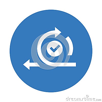 Agile, iteration, scrum icon. Blue color design Stock Photo
