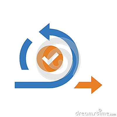 Agile, iteration, scrum icon. Simple editable vector graphics Stock Photo