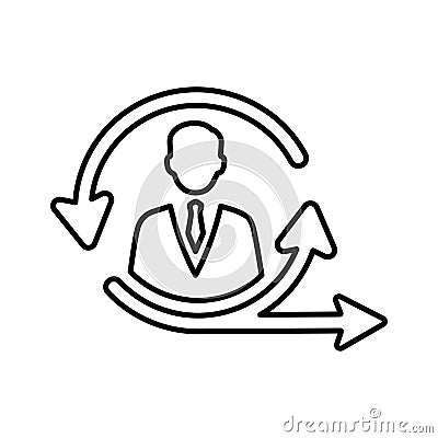 Agile, manager, scrum outline icon. Line vector design Stock Photo