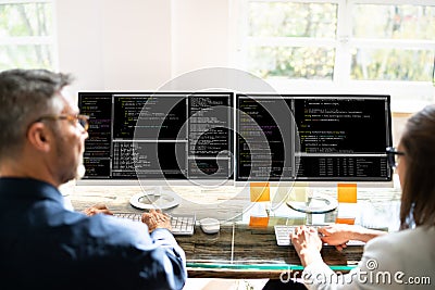 Agile Pair Programming And Extreme Coding Stock Photo