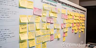 Agile project management Kanban Scrum sprint cinematic generative AI Stock Photo
