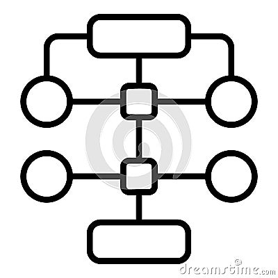 Agile statistics icon outline vector. Progress quality Vector Illustration