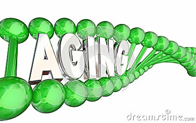 Aging DNA Strand Stock Photo