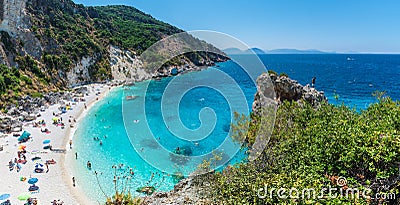 Agiofili beach on Ionian sea, Lefkada island, Greece Stock Photo