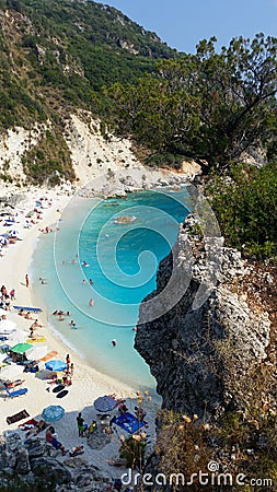 Agiofili beach at Lefkada island Editorial Stock Photo