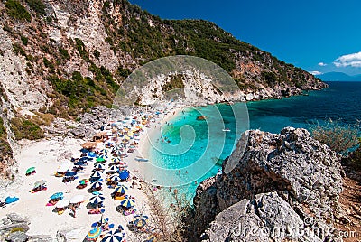 Agiofili Beach, Lefkada Editorial Stock Photo