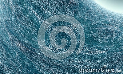 Agitated Ocean Wave Stock Photo