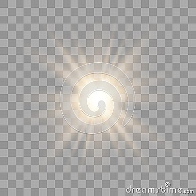 Golden glowing lights Vector Illustration