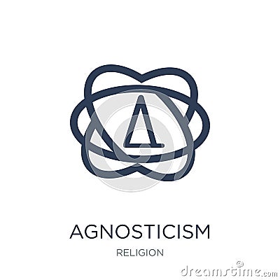 agnosticism icon. Trendy flat vector agnosticism icon on white b Vector Illustration