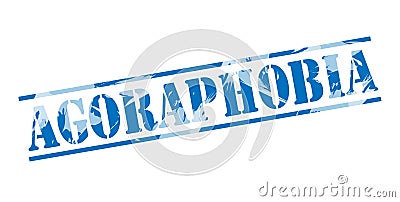 Agoraphobia blue stamp Stock Photo