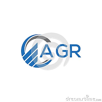 AGR Flat accounting logo design on white background. AGR creative initials Growth graph letter logo concept. AGR business finance Vector Illustration