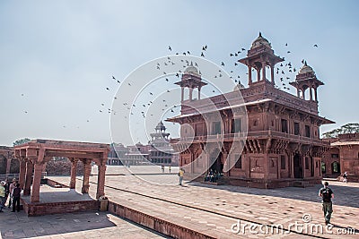 Red Fort of Agra. UNESCO World Heritage site. Editorial Stock Photo