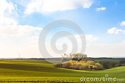 Agrarian fields in Autumn Stock Photo