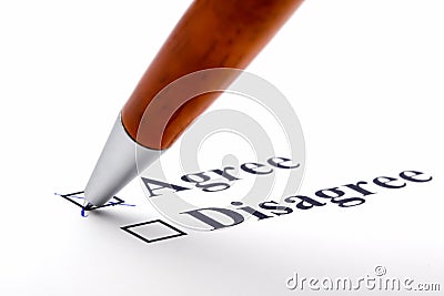 Agree Check box Stock Photo