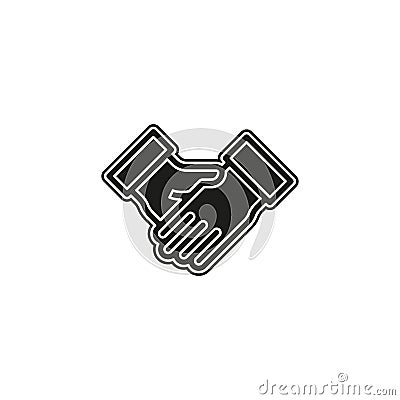 Agreement, handshake icon - business partnership - friendship symbol Vector Illustration