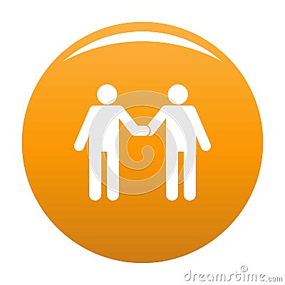 Agreement icon vector orange Vector Illustration