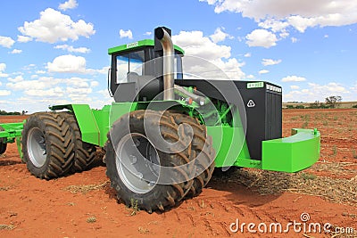 Agrico tractors working on a field near Lichtenburg in South Africa Editorial Stock Photo