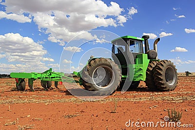 Agrico tractors working on a field near Lichtenburg in South Africa Editorial Stock Photo