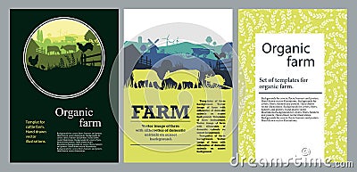 Background for covers, flyers, banners. Rural landscape Vector Illustration