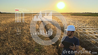 Agricultural engineer control food production with advance technology Stock Photo