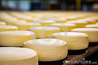 Agricultural innovation: the art of cheese making Stock Photo
