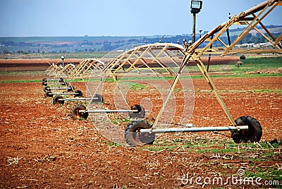 Agricultural Irrigation System Stock Photo