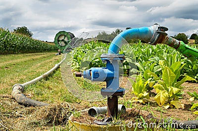 Agricultural irrigation system Stock Photo