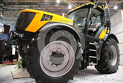 Agricultural machinery on exhibition Stock Photo