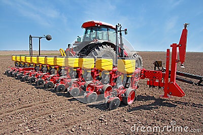 Agricultural machinery, sowing Stock Photo
